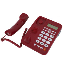 Red Wired Landline Phone with Caller ID, Desktop & Wall Mount