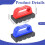 2-Pack Rub Bricks with Handles for Concrete Smoothing, 20 Grit Masonry Tools in Red and 7