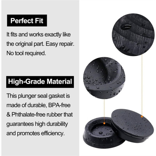 Plunger Rubber Gasket Replacement Part for  Coffee and Espresso Maker (2pc) 2