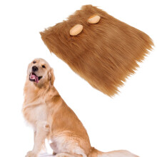 Lion Mane Wig for Dogs, Light Brown, 80cm Neck, 48cm Length