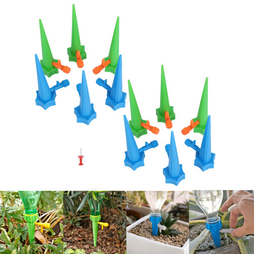 12Pcs Adjustable Watering Sprinkler Set, 13.5x3cm PP Irrigation Tools