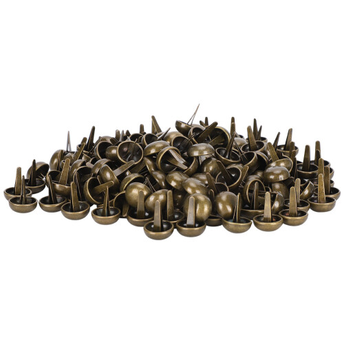 200pcs Brass 15mm Bottom Stud Nails for Leather Handbag Craft