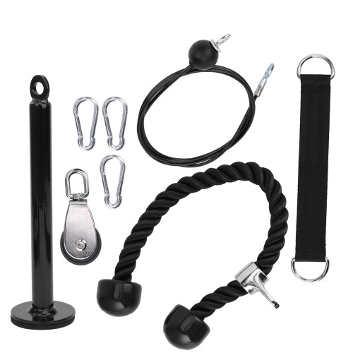 8Pcs Portable Cable Pulley Trainer