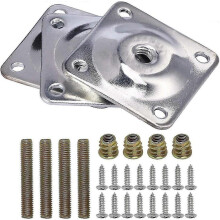 Leg Mounting Plates, La Vane Set Of 4 Furniture Leg Attachment Plates with Hanger Bolts Screws - DD