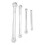 4Pcs Cr-Mo E8-E24 Hex Wrench Set Double End Car Repair Tools Silver 2