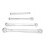 4Pcs Cr-Mo E8-E24 Hex Wrench Set Double End Car Repair Tools Silver 14