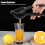 Zinc Alloy Lemon Squeezer, 24x8.3cm, Black/Silver/Gold 6