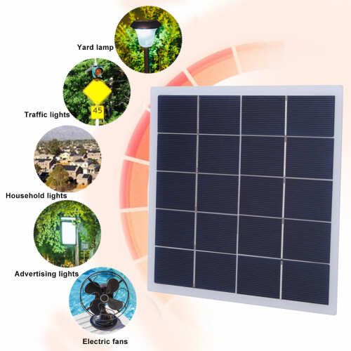 DIY Solar Panel 4W 5V Polycrystalline 172x175x2MM Compact & Lightweight 2
