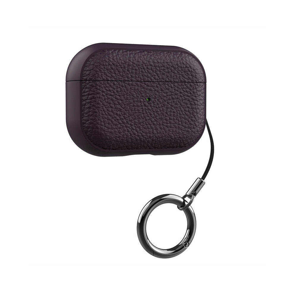 ( Airpods 1/2) For Airpods 4 3 2 1 Pro Pro2 Pro3 Shockproof Earphone Case Cover Soft Tpu Leather Protective Case Cover Dark/Purple 4069369455490