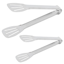 Stainless Steel Food Tongs 9in & 12in Buffets Silver Cooking Utensils