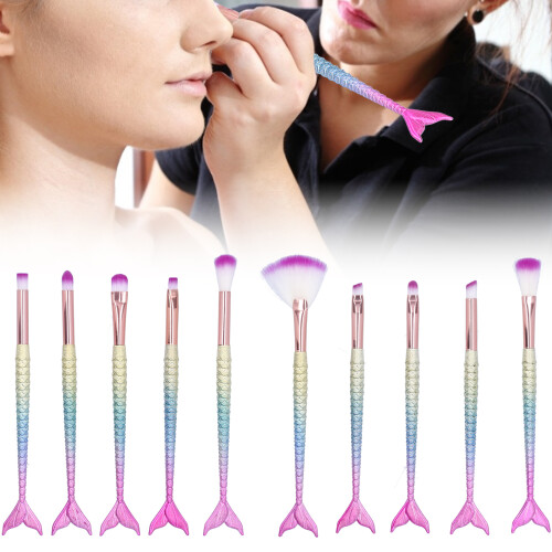 10PCS Makeup Brushes Set Soft Bristles Eye Eye Shadow Blush Eyebrow 1