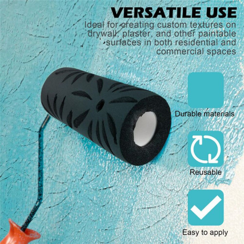 Pattern Drywall Texture Roller, 9-Inch, Paint Roller for Walls and Ceilings