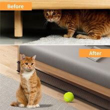 Under Couch Blocker, 4"X 394" Under Furniture Blocker with 30 Cable Ties, Couch Blockers for Pets Toys Easy to Install