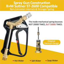 High-Pressure Swivel Trigger Gun M22 Inlet-14mm 4500PSI with 3/8" Quick Connect
