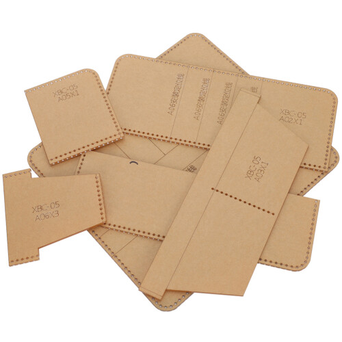 Transparent Acrylic Wallet Pattern DIY Leather Craft Long Wallet Kit