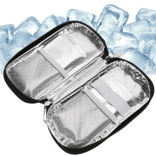 Portable Insulin Cold Storage Bag 21x11.5x3cm Waterproof Oxford Green