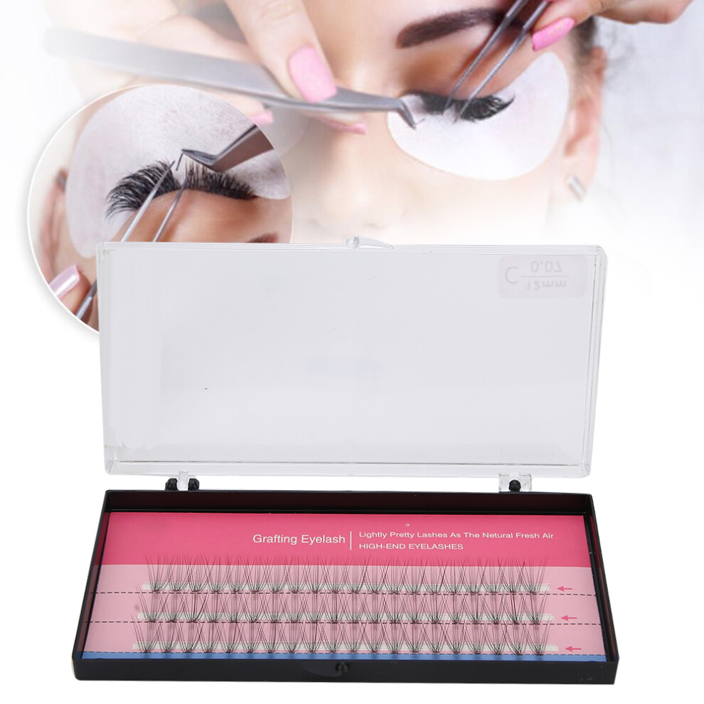 Soft Dense Eyelash Extensions, C Curl, 0.07mm, 12mm, 10pcs Bunch