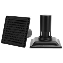 Quadratischer Duschablauf 10x10cm Schwarz |