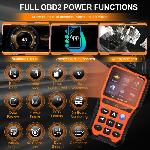 OBD2 Engine Code Reader Scanner Automotive Diagnostic Scanner Battery Life Check and Evaluation Car Diagnostic Tool 1