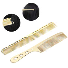 Aluminium Hair Comb Anti Static Styling Tool Gold 20cm Portable Salon Use