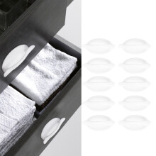 Small Cabinet Hardware 10Pcs Self‑Stick Door Handles for Home and Office Use