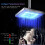 Square LED Rainfall Shower Head 8in RGB Color Change Temperature Sensor 4