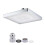 Square LED Rainfall Shower Head 8in RGB Color Change Temperature Sensor 7
