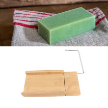 Bamboo DIY Soap and Cake Cutter - Wooden Panel for Food and Candle Cutting