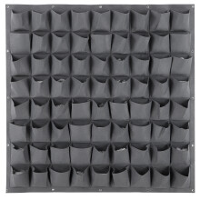 Vaso de jardim vertical suspenso, à prova d'água IP67, compatível com sensor, com 72 bolsos, em tecido de feltro ecológico, para decoração de