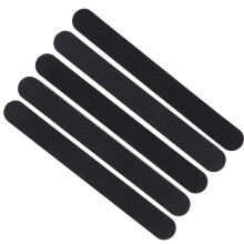 5pcs Double Sided Black Nail Files 17.8cm Grit 100/180