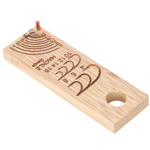 Wooden Fish Hook Measuring Ruler, Lightweight, Compact Accessory