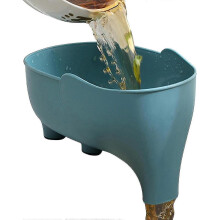 (Blue) Sink Strainer, Elephant Drain Basket, Multifunctional Dish Drainer, Sink Filter For Kitchen Sink, Drain Basket For Kitchen Sink