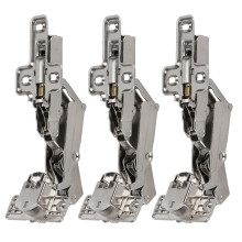 Hydraulic Soft-Close Cabinet Door Hinge Set with Screws, 3 Pack