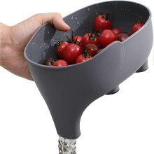 (Gray) Sink Strainer, Elephant Drain Basket, Multifunctional Dish Drainer, Sink Filter For Kitchen Sink, Drain Basket For Kitchen Sink