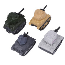 4pcs 1/64 Alloy Tank Model Toy Pull-Back Fun for Kids, Rotates Fort