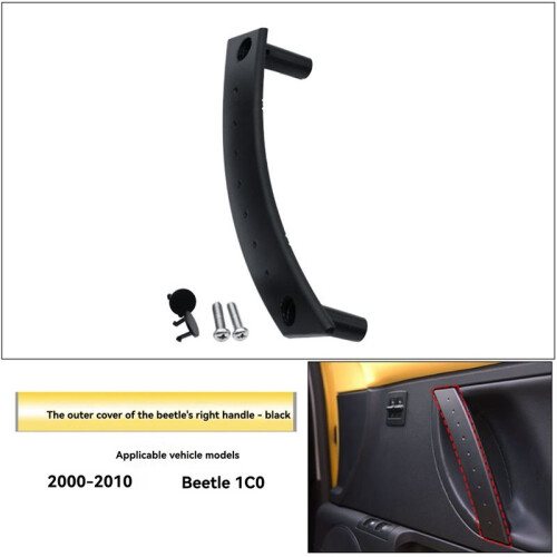 1Pair Car Interior Door Panel Pull Handle Cover for  Beetle 2000-2010 Car Pull Handle Cover Parts 2