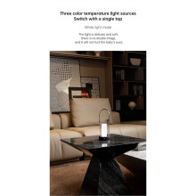 Nordic Minimalist Wood Portable Night Light - 3 Color USB Rechargeable, Handheld Indoor Outdoor Lamp