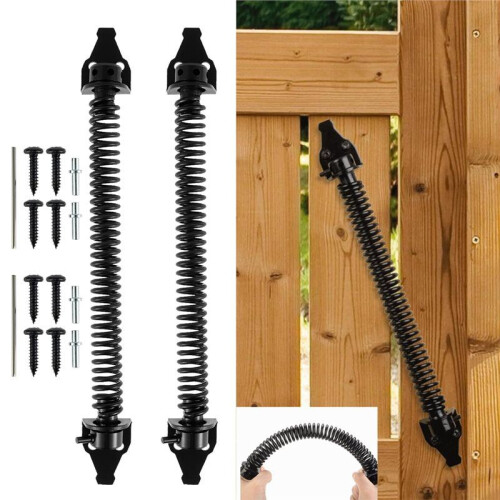 2pcs 14inch Heavy Duty Gate Spring Self Closing Door Spring for Outdoor, Adjustable Automatic Gate Close 1