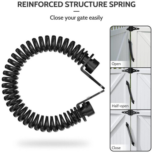 2pcs 14inch Heavy Duty Gate Spring Self Closing Door Spring for Outdoor, Adjustable Automatic Gate Close 2