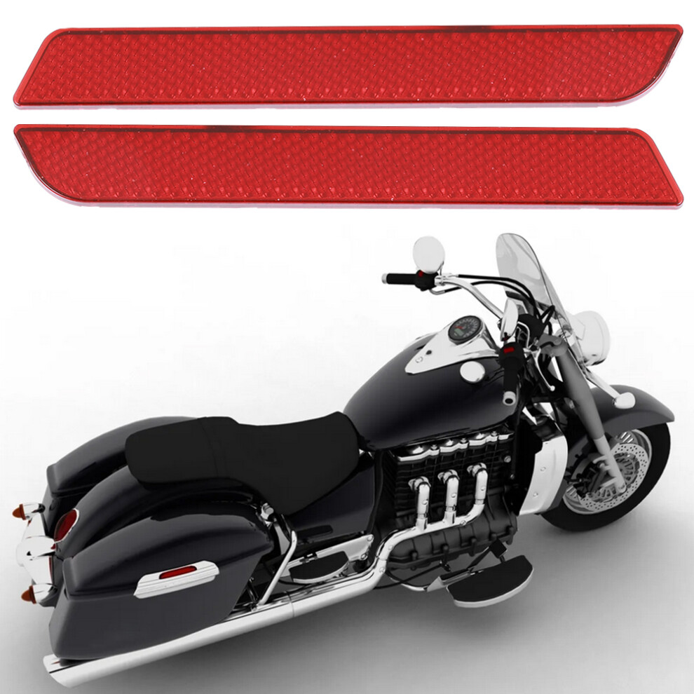 Bike Saddlebag Reflector Cover Small Safety Warning Fit Touring Flt Flht Flhr 8751392103733