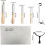 Pottery Tools 7 Pcs Pack,Cotton Linen, Trimming Tools, 4 Pack Stainless Steel Circular Clay Hole Cutters, Centering Tool 6