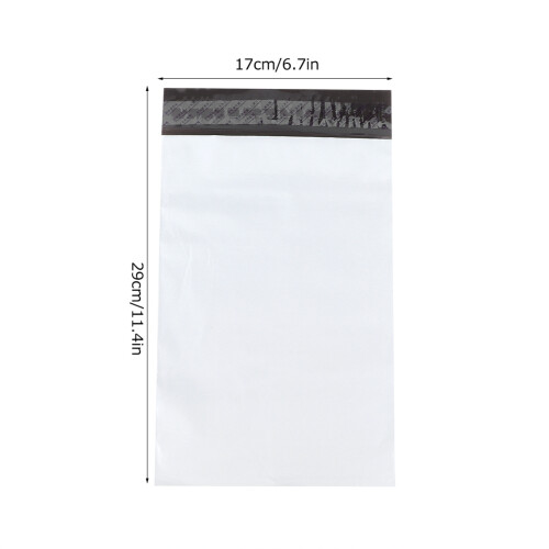 100 Self-Sealing Poly Bags 17x29cm
