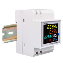 D52-2066 Meter Din Rail Electricity Usage Monitor 100A Voltmeter Ammeter Watt Kwh Frequency Power Meter C
