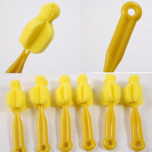 6 Pcs Long Handle Bottle Nipple Cleaner Sponge Brush, Bottle Brush - DD 2