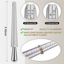 5pack Ring Sizer Measuring Tool Kit, US Ring Size 0-13, Adjustable Bracelet Mandrel 5-9" Wrist Sizer for Jewelry Making