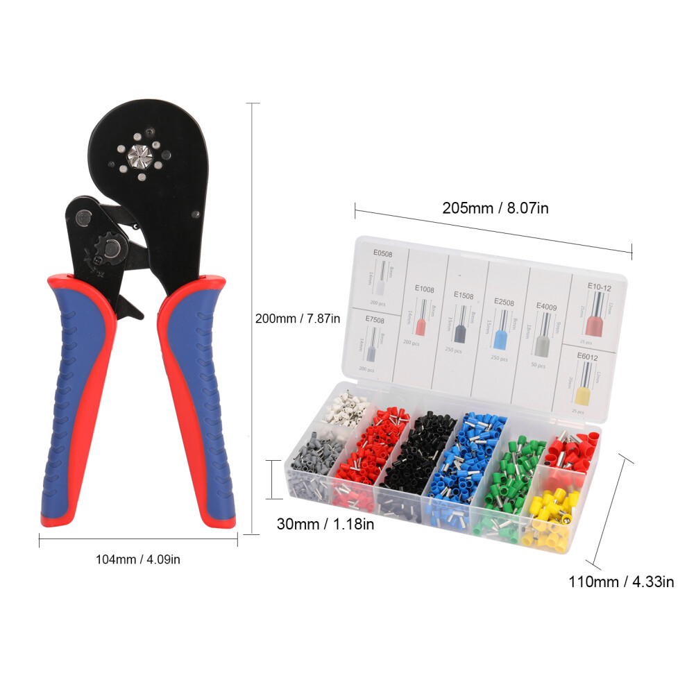 Hsc8 16-6 Ferrule Crimper Kit 1200Pcs, High Hardness, 200X104mm 4111392334928