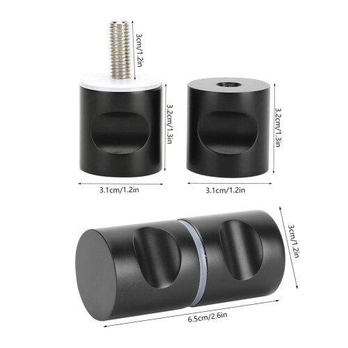 Black Glass Door Pull for Bathroom Cabinet 1