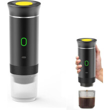 Kannettava, johdoton sähköinen espressokone, jossa on itselämmitys – 60 ml jauhetulle kahville, Nespresso-kapseleille, autoon, retkeilyyn