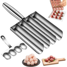 Gehaktbalvorm - Roestvrij staal - Handmatig - Ergonomisch - Gemakkelijk schoon te maken - Duurzaam