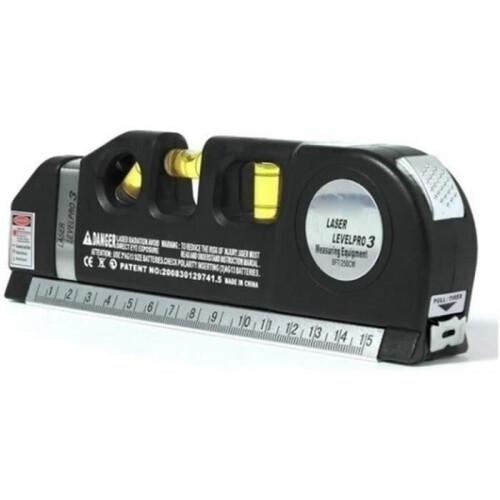 Multi-function vertical laser level, 8-foot standard ruler and metric ruler measuring instrument